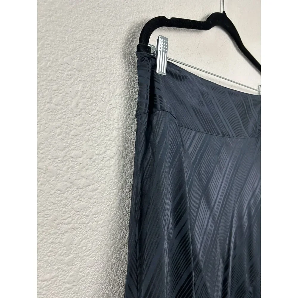 VINTAGE TALBOTS Black Maxi Skirt Size 12 Petite Witchy Grunge Whimsigoth Evening